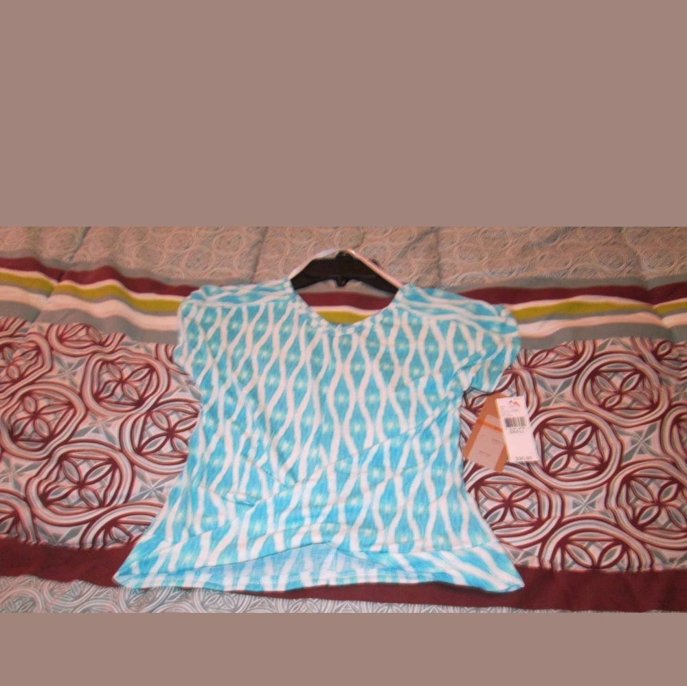 Red Camel Ikat Printed Knot Tee